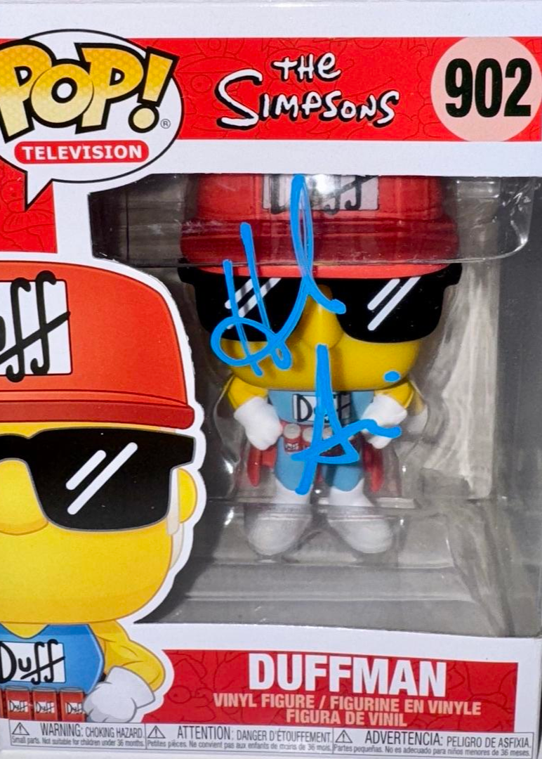 Hank Azaria Signed Funko Pop #902 "Duffman" (The Simpsons) - OC Celebrity Marketing